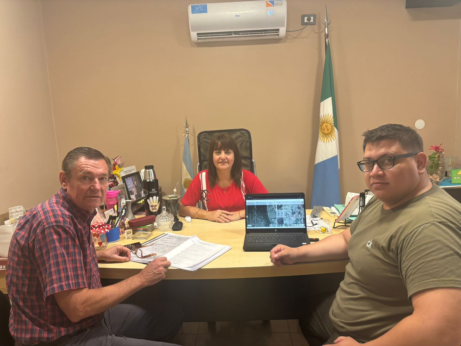 Trabajo de Coordinación con la Intendente de Pampa Almirón
